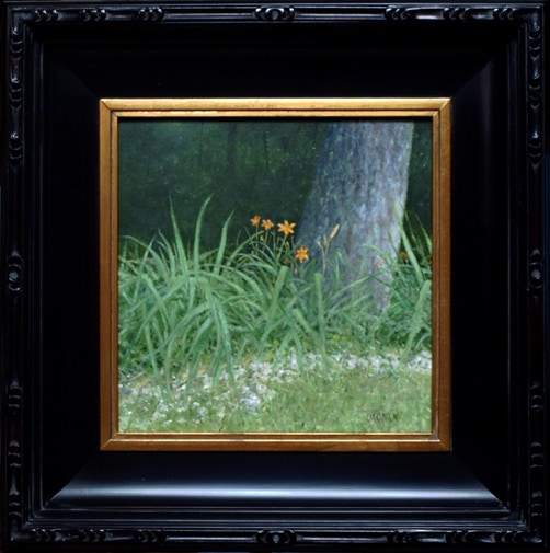 Painting of Lilies and Tree