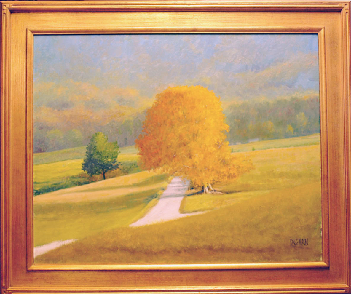Painting of Cavern Road in the Fall