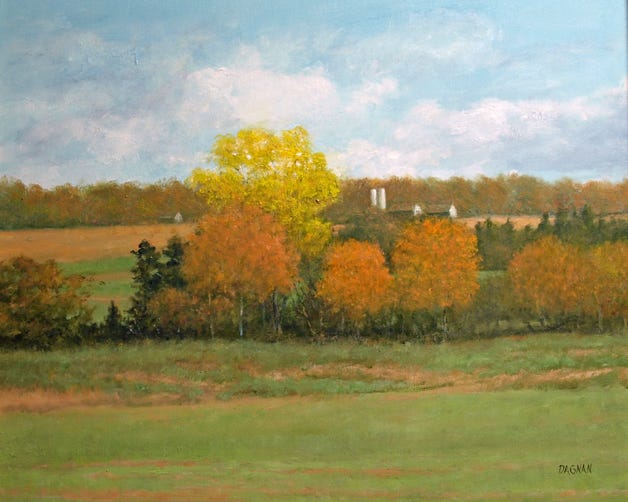 Virginia farm in Autumn painting by Gary Dagnan
